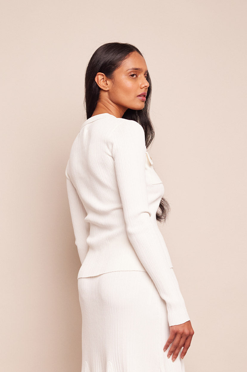 Belleport Top | Ivory | Ivory