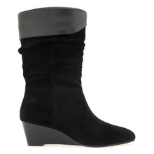 Carmela | Black Suede/Soft Nappa Leather
