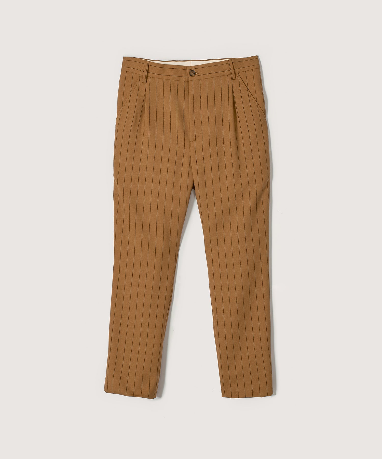 Tom Striped Pants | Dark Camel