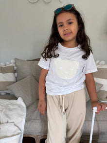 Pima cotton teddy t shirt. perfect t shirt to dress up or dress down. 