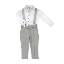 Boy | George Tartan Print Top and Pants Set | White x Black x Gray