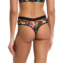Mesh High Cut Thong | Botanic Romantic (Black)