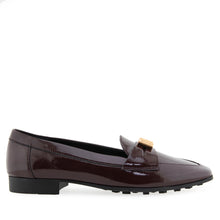 Paulette | Merlot Crinkle Patent Faux Leather