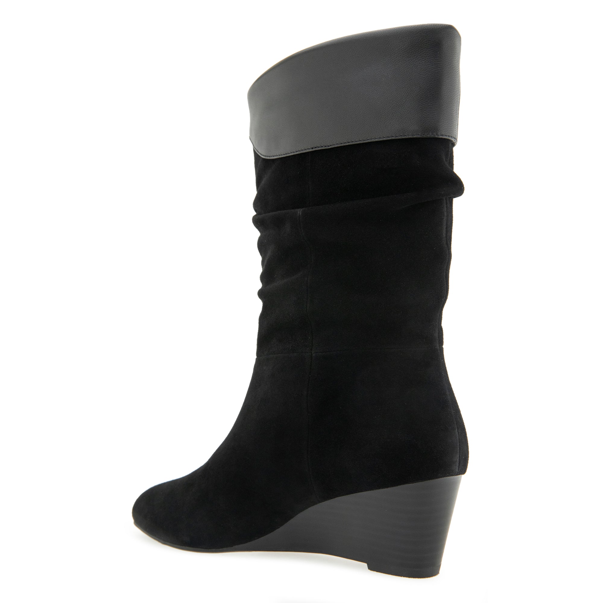 Carmela | Black Suede/Soft Nappa Leather