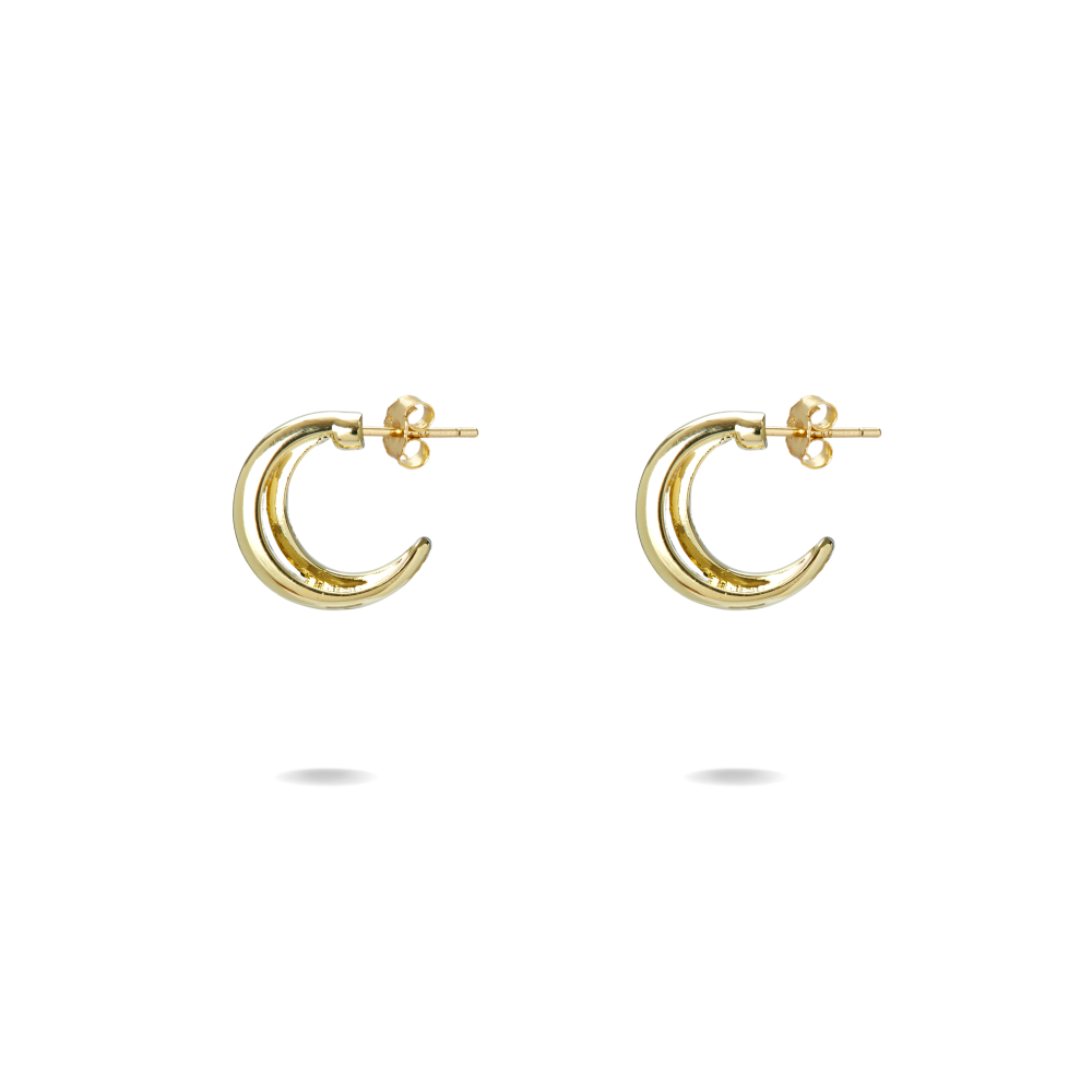 The Crescent Small Hoop | 18K Yellow Gold-Plated