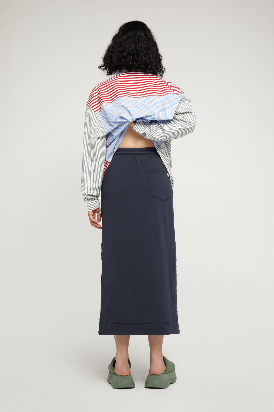 Cotton Elastic Skirt | Women | Blue