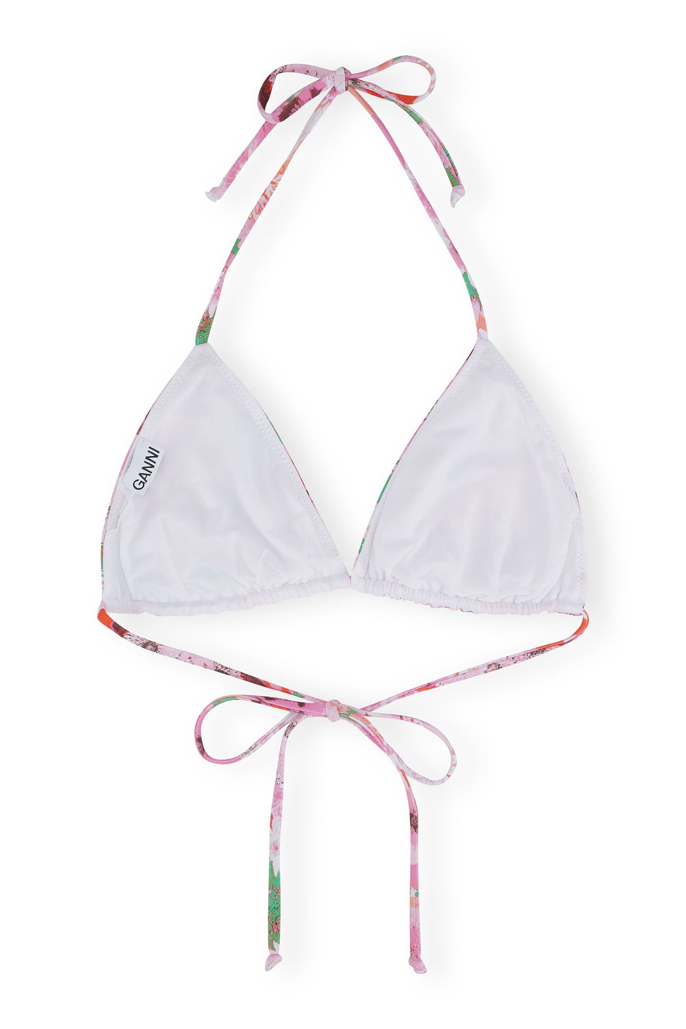Recycled Printed String Bikini Top | Sugar Plum