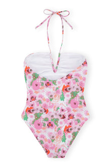 Recycled Printed V-String Swimsuit | Sugar Plum