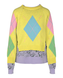 Versace | Patterned Twofer Sweater