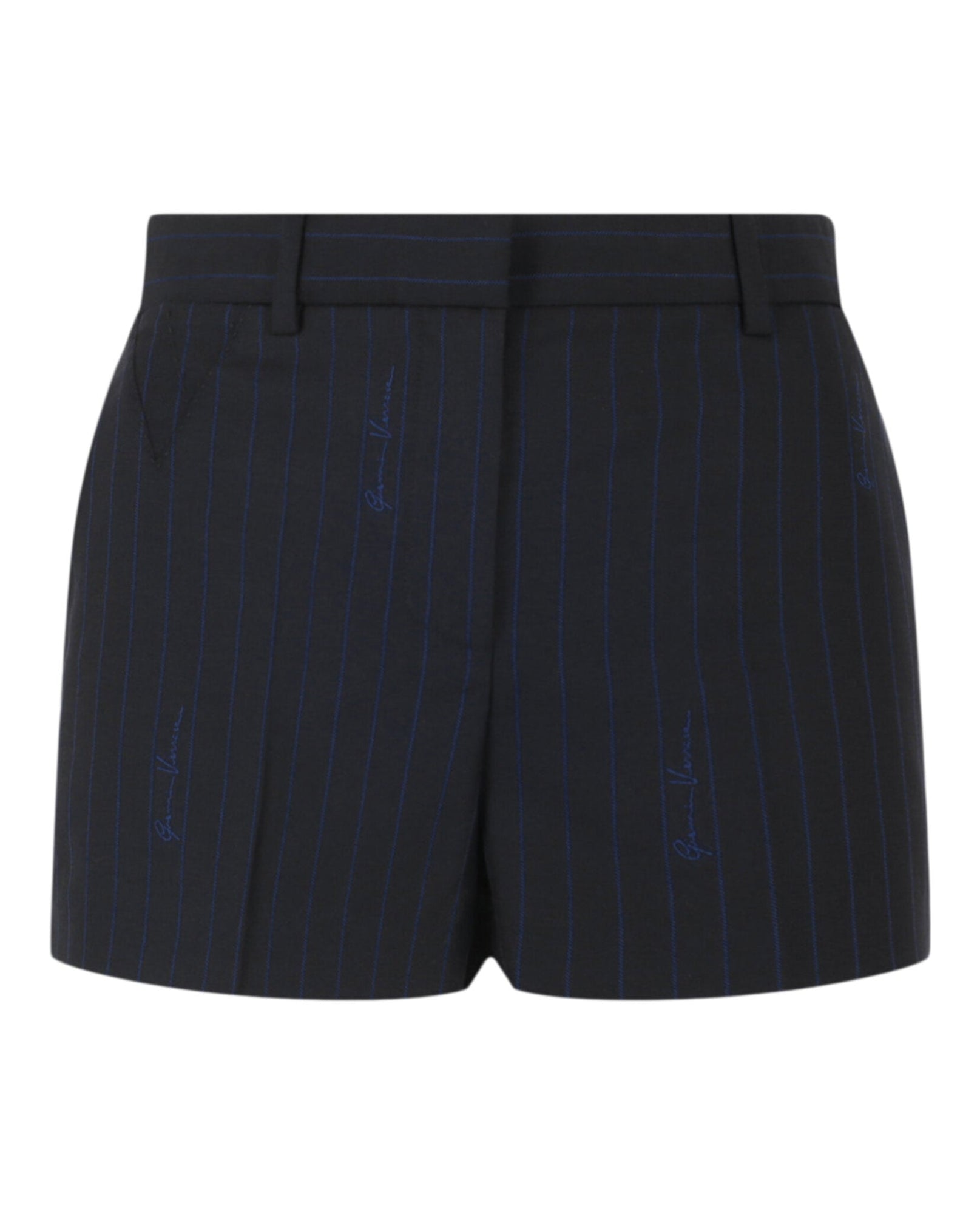 Versace | Wool Blend Pinstripe Shorts