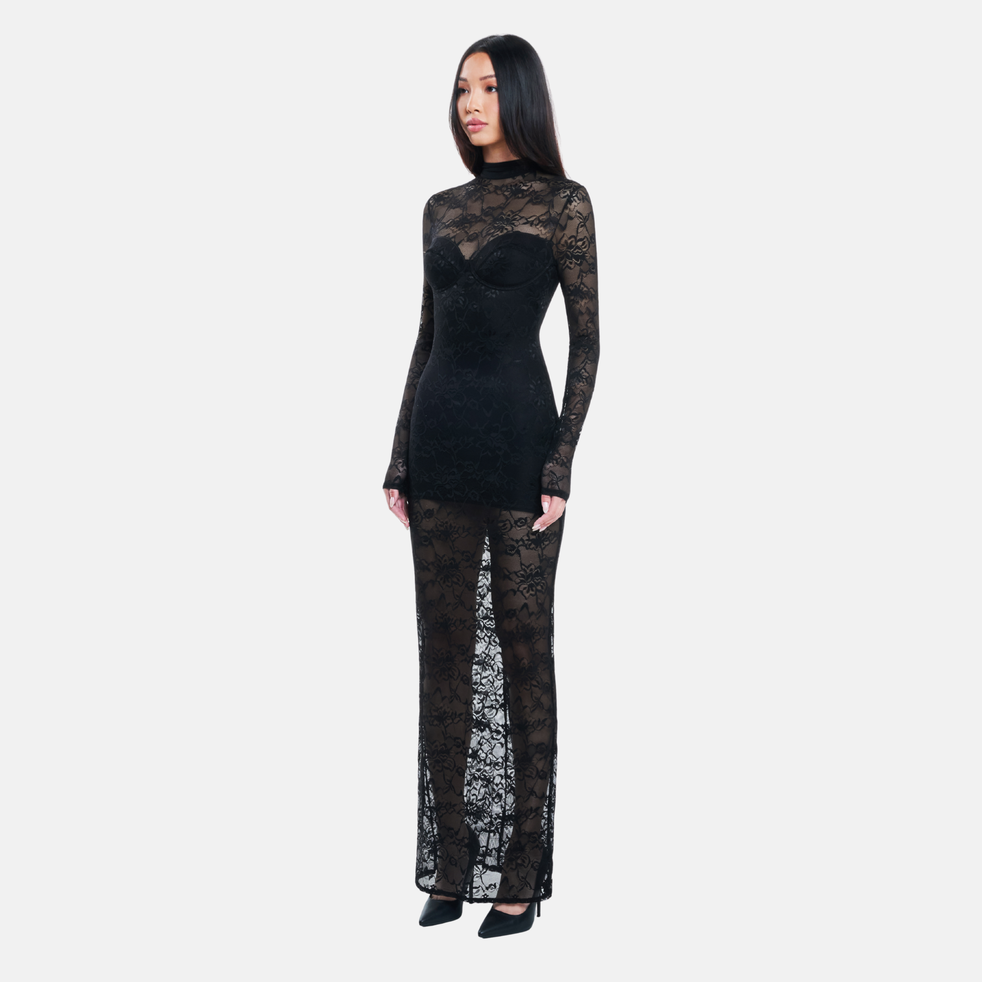 OW Collection ADDISON Maxi Dress Dress 121 - Black