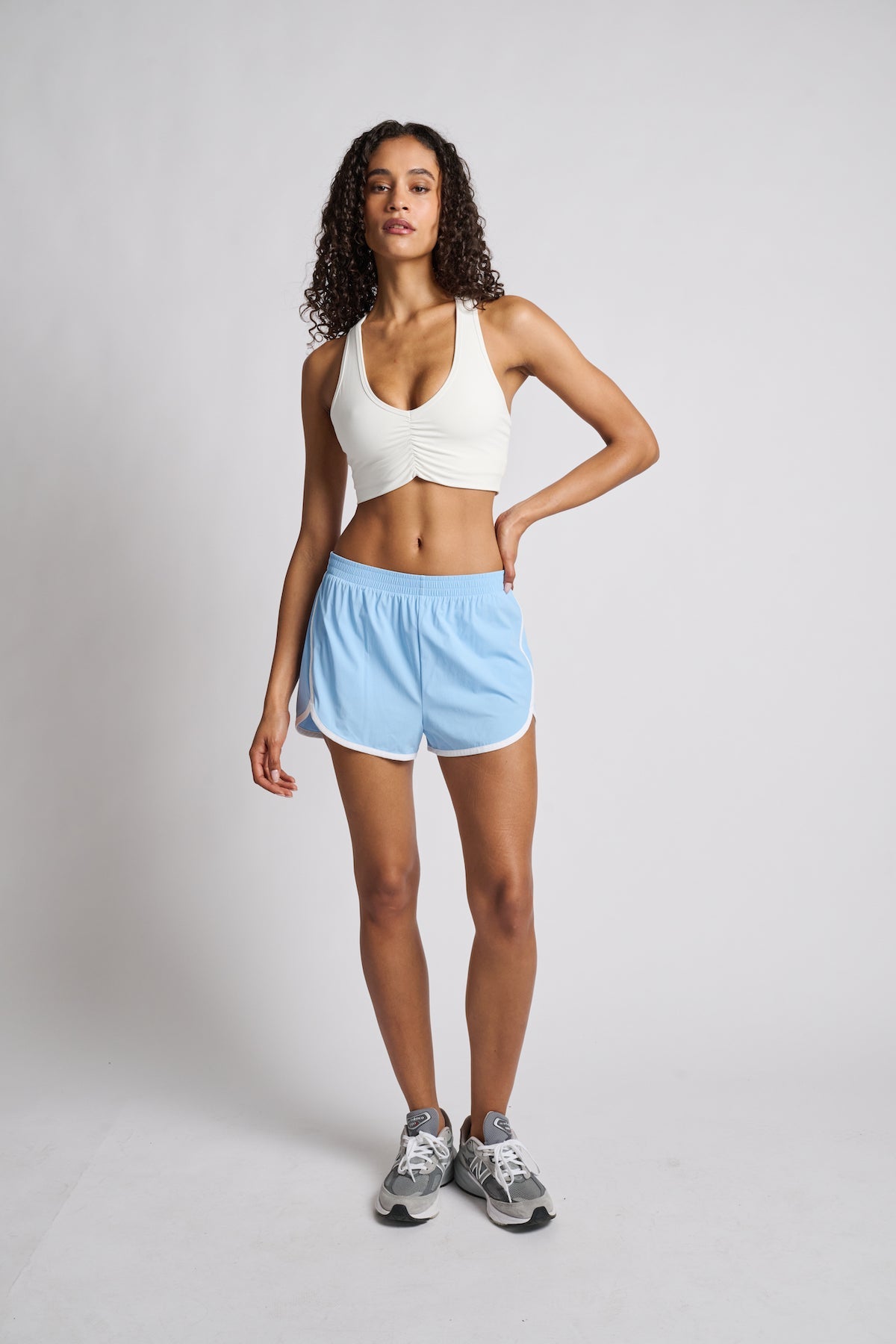 Splits59 | Airweight Bra With Ruching | White