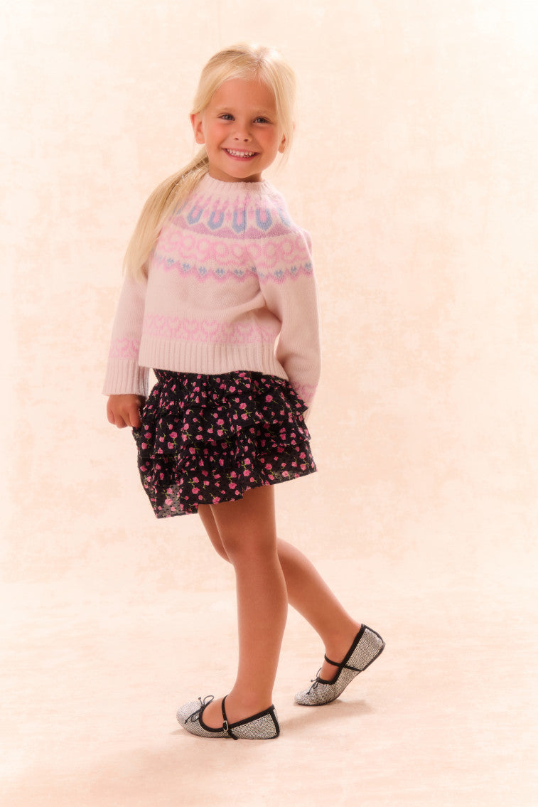 Girls Albine Wool Pullover | Confetti Cake