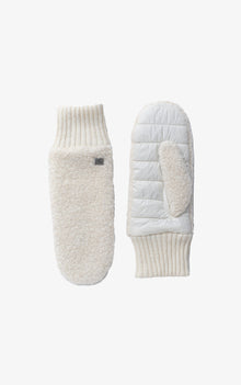 Alina-N Faux Sherpa Puffer Mittens | Powder