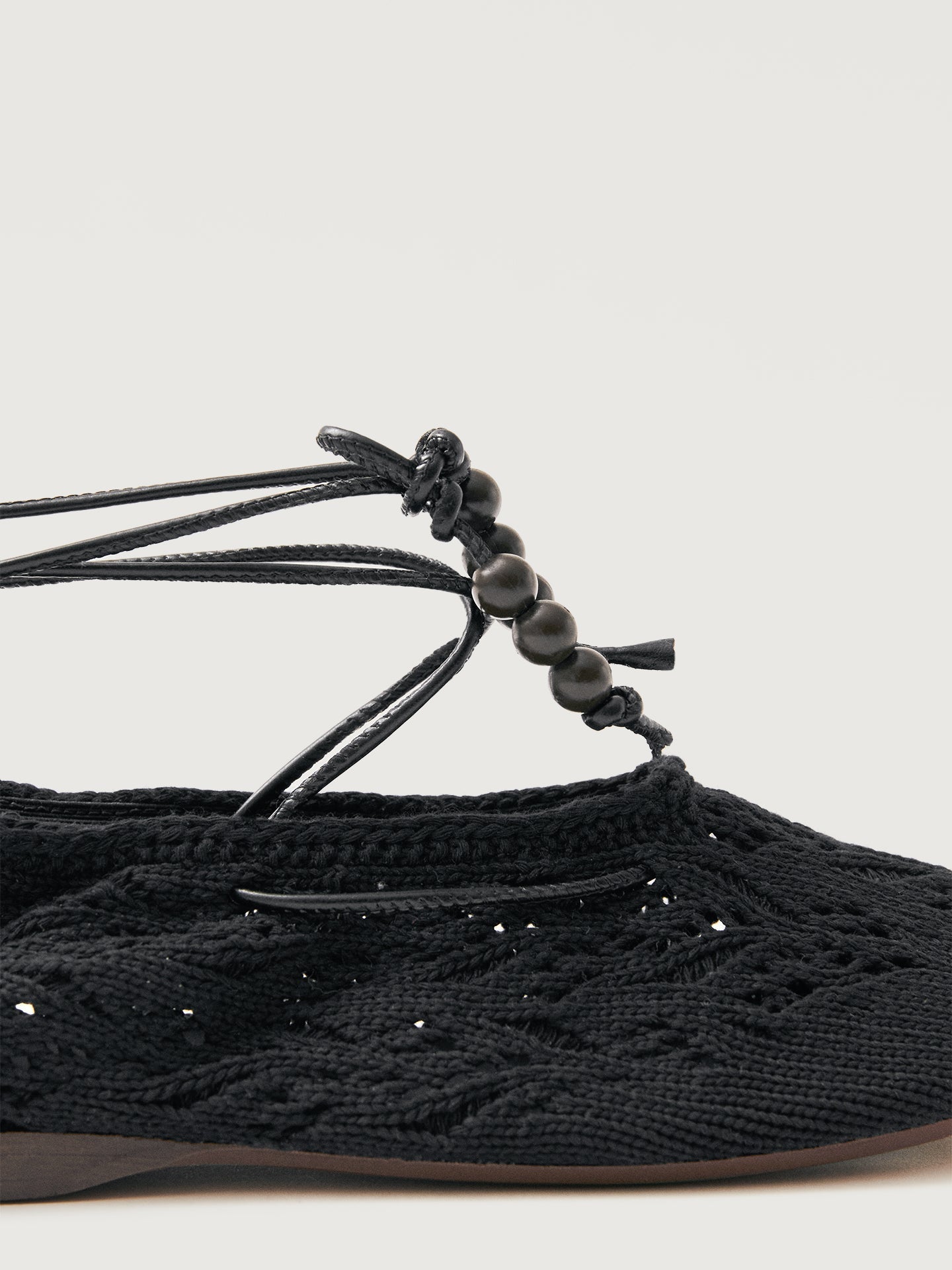 Rosemary Crochet Flat | Black