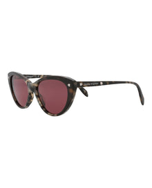 Alexander McQueen | Women | Cat Eye Acetate Sunglasses | Havana