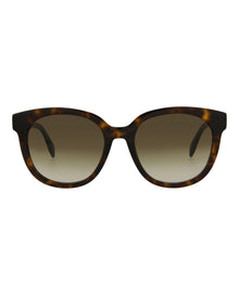 Alexander McQueen | Unisex | Round Acetate Sunglasses | Havana