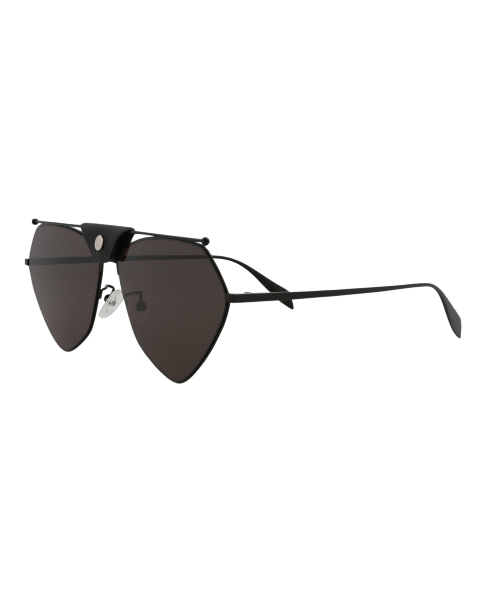 Alexander McQueen | Unisex | Aviator Metal Sunglasses | Black