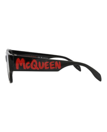 Alexander McQueen | Men | Square Acetate Sunglasses | Black