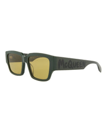 Alexander McQueen | Men | Square/Rectangle Acetate Sunglasses | Green