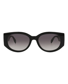 Alexander McQueen | Women | Round Acetate Sunglasses | Black