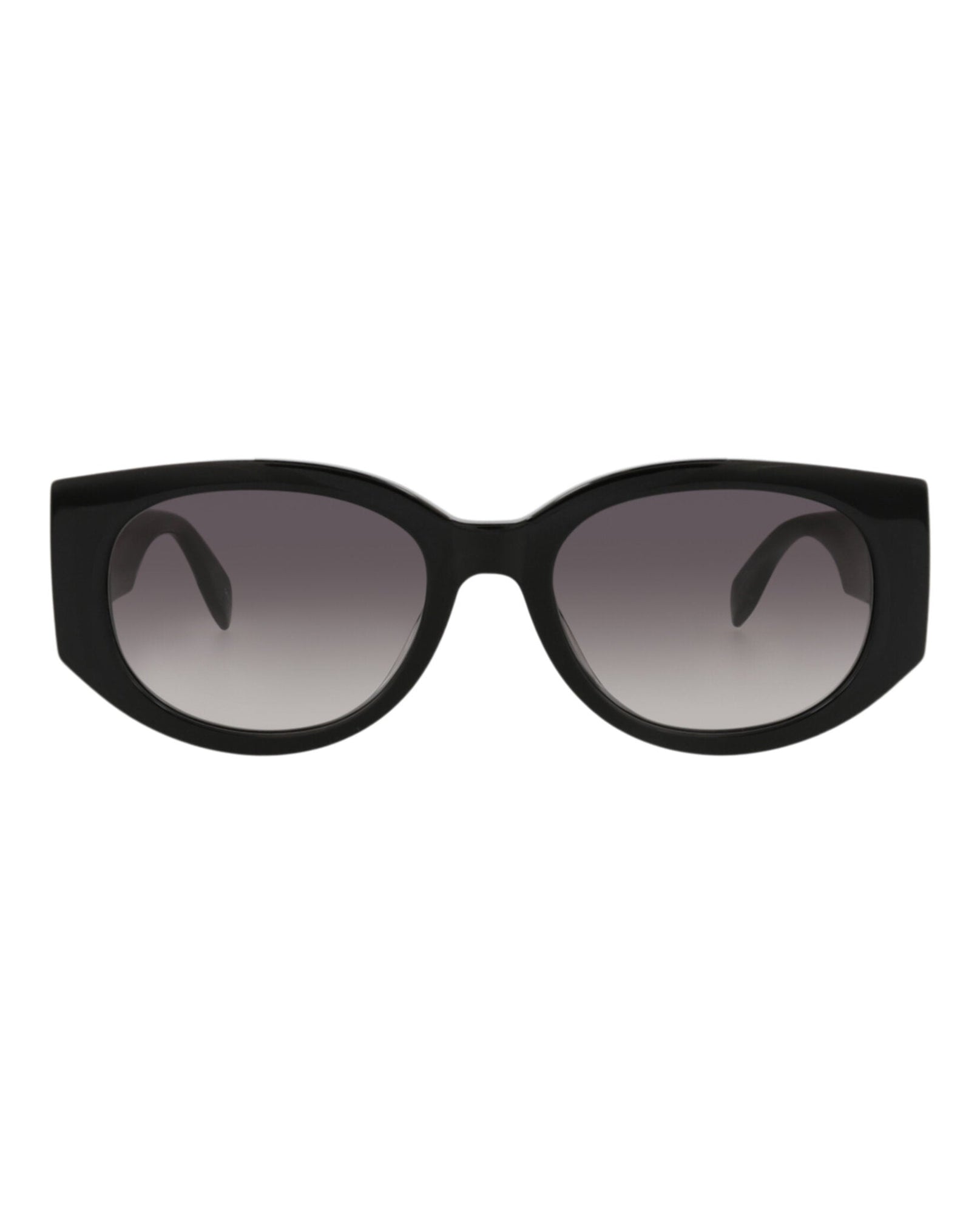 Alexander McQueen | Women | Round Acetate Sunglasses | Black
