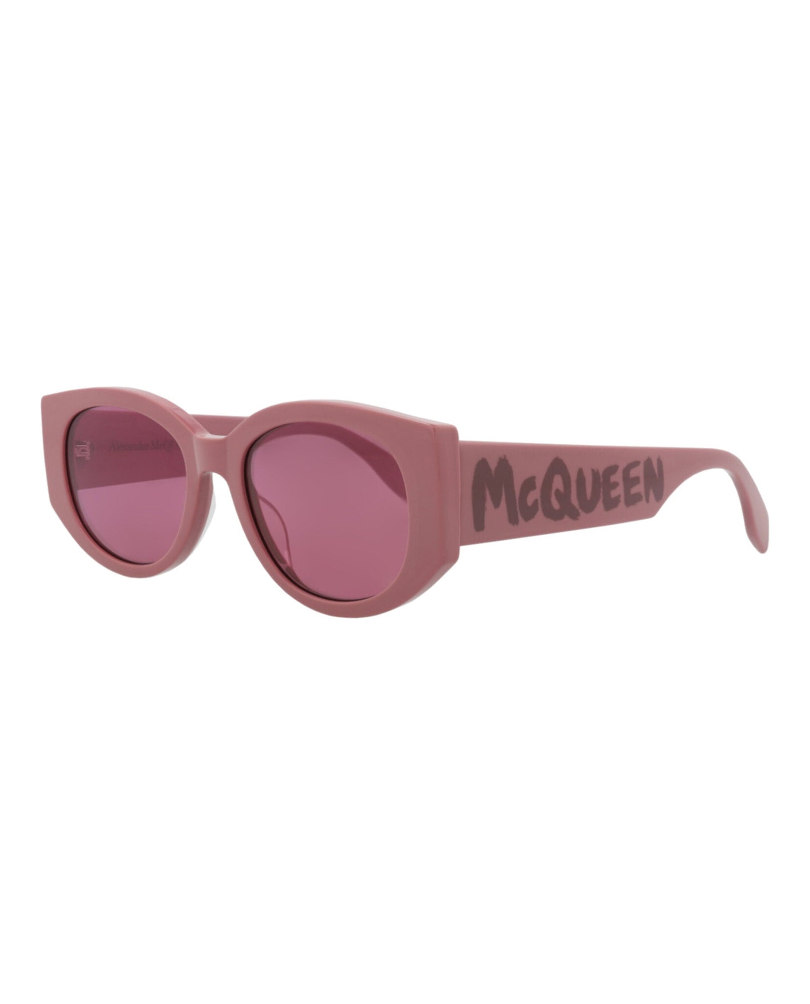 Alexander McQueen | Women | Round Recycled Acetate Sunglasses | Pink