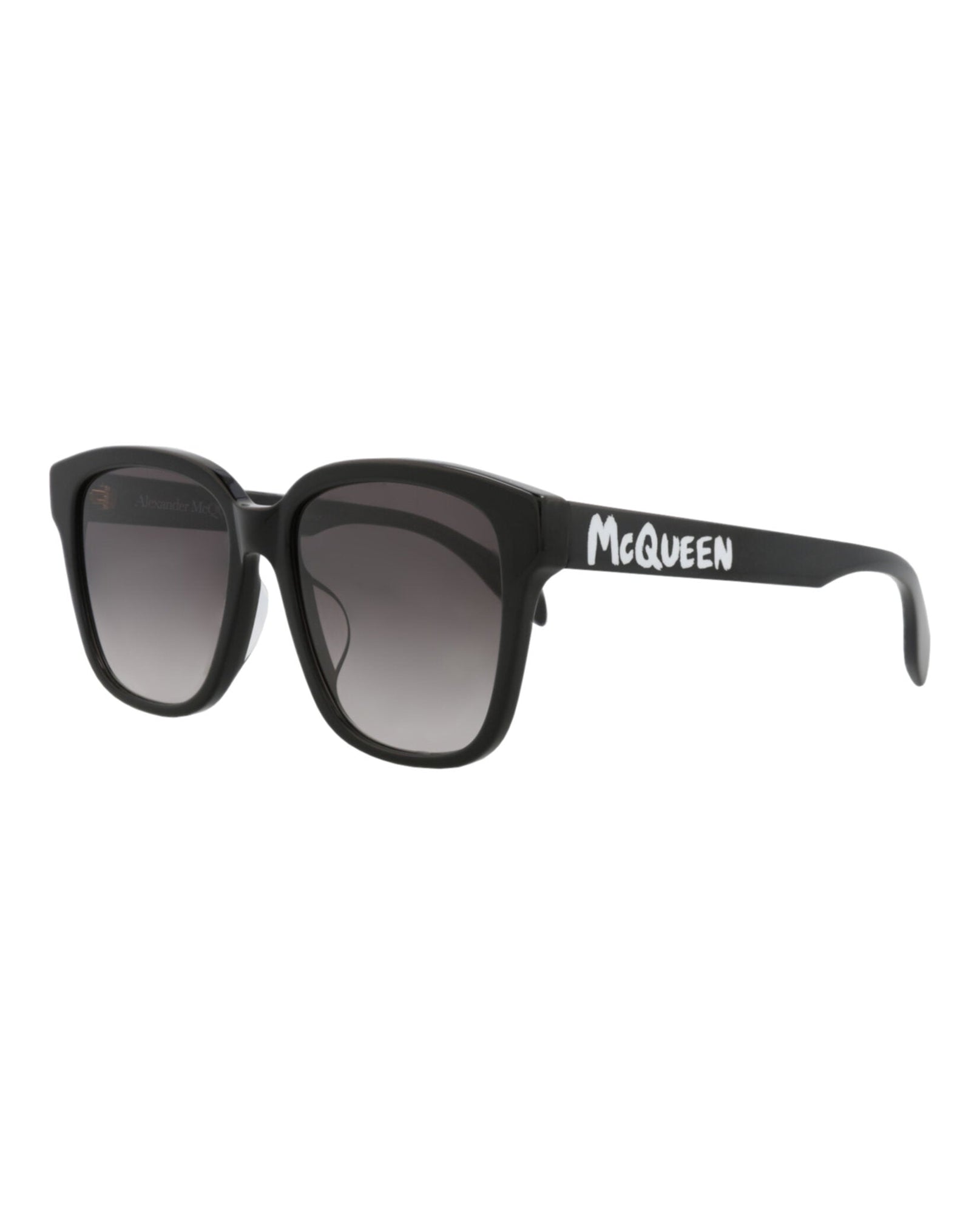 Alexander McQueen | Women | Square Acetate Sunglasses | Black
