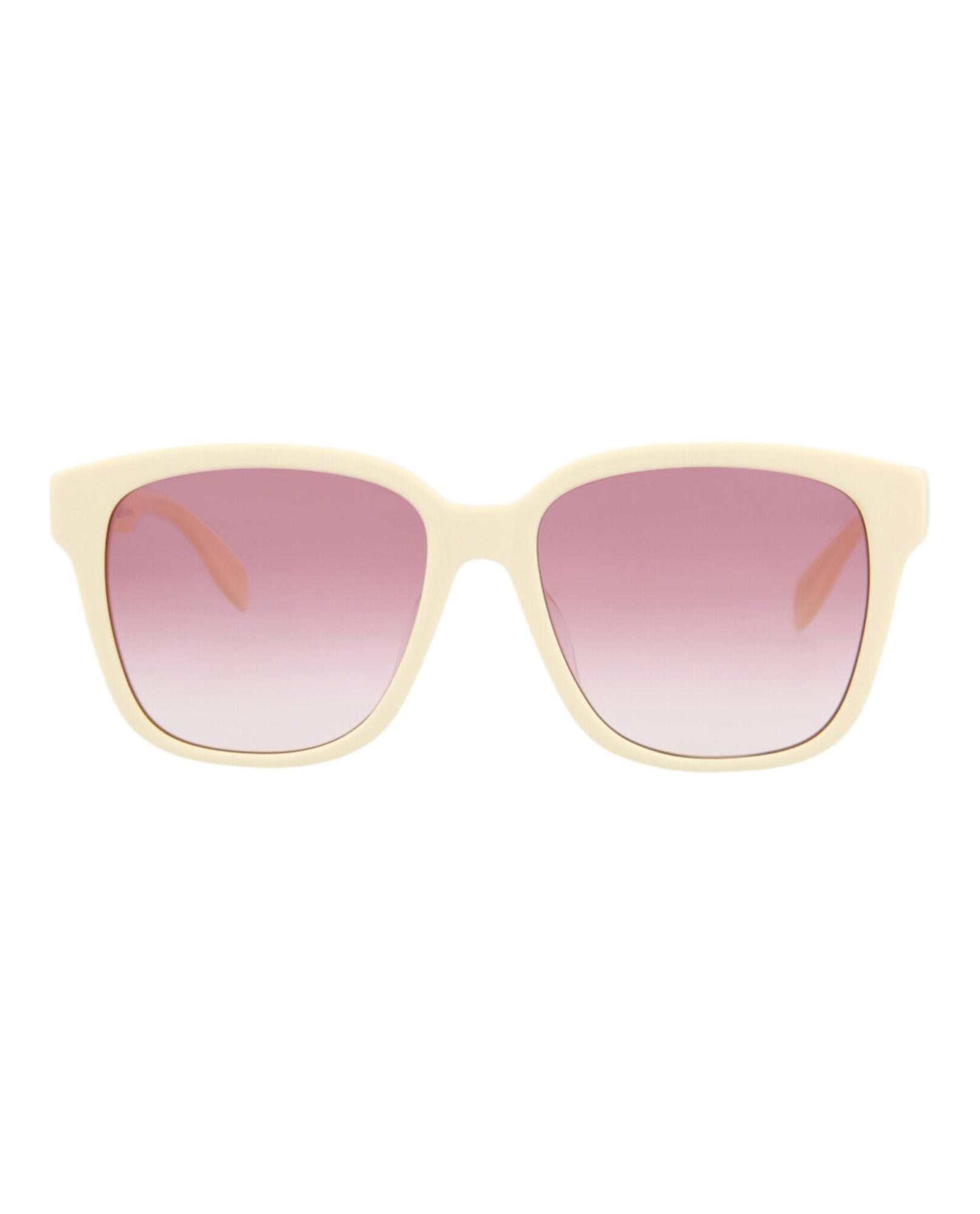 Alexander McQueen | Women | Square Acetate Sunglasses | White