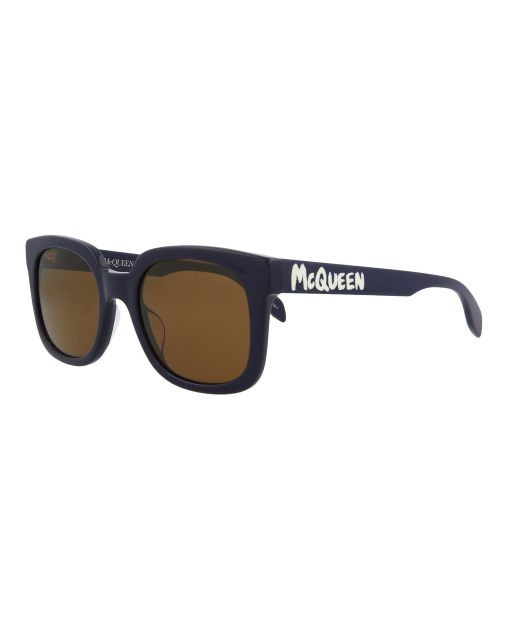 Alexander McQueen | Men | Square Acetate Sunglasses | Blue