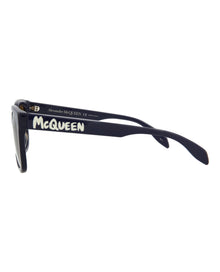 Alexander McQueen | Men | Square Acetate Sunglasses | Blue