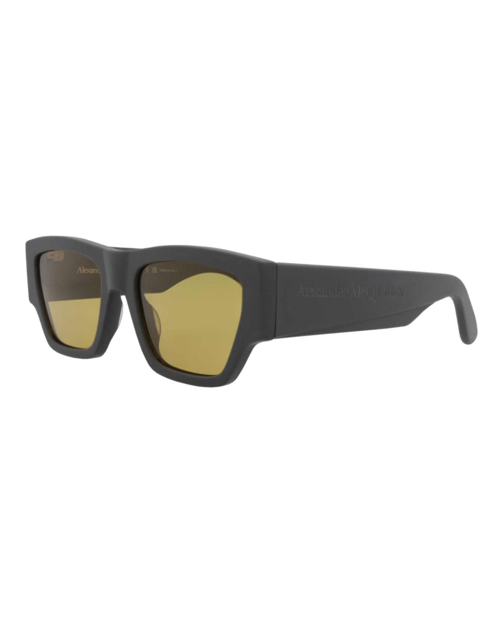 Alexander McQueen | Men | Square Recycled Acetate Sunglasses | Grey