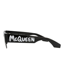 Alexander McQueen | Unisex | Square Recycled Acetate Sunglasses | Black