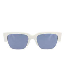 Alexander McQueen | Unisex | Square Recycled Acetate Sunglasses | White