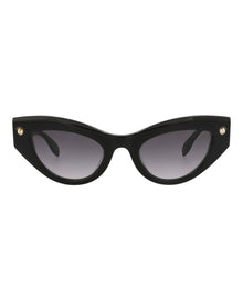 Alexander McQueen | Women | Cat Eye Recycled Acetate Sunglasses | Black