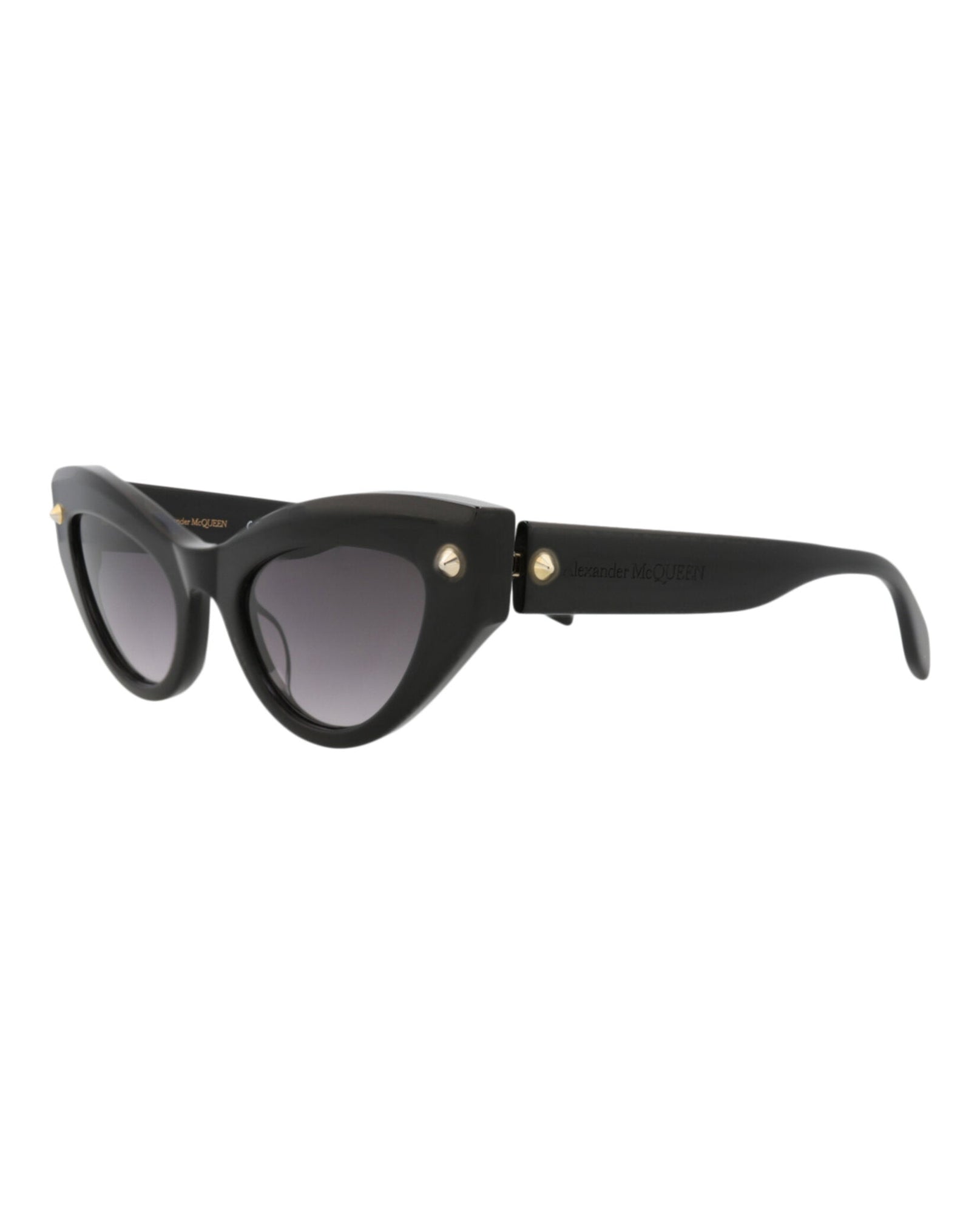 Alexander McQueen | Women | Cat Eye Recycled Acetate Sunglasses | Black