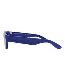 Alexander McQueen | Unisex | Square Recycled Acetate Sunglasses | Blue