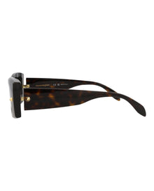 Alexander McQueen | Unisex | Square Recycled Acetate Sunglasses | Havana