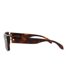 Alexander McQueen | Unisex | Square Recycled Acetate Sunglasses | Havana