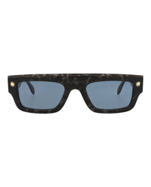 Alexander McQueen | Unisex | Square Recycled Acetate Sunglasses | Havana