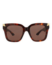 Alexander McQueen | Women | Square Recycled Acetate Sunglasses | Havana