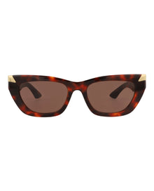 Alexander McQueen | Women | Cat Eye Recycled Acetate Sunglasses | Havana