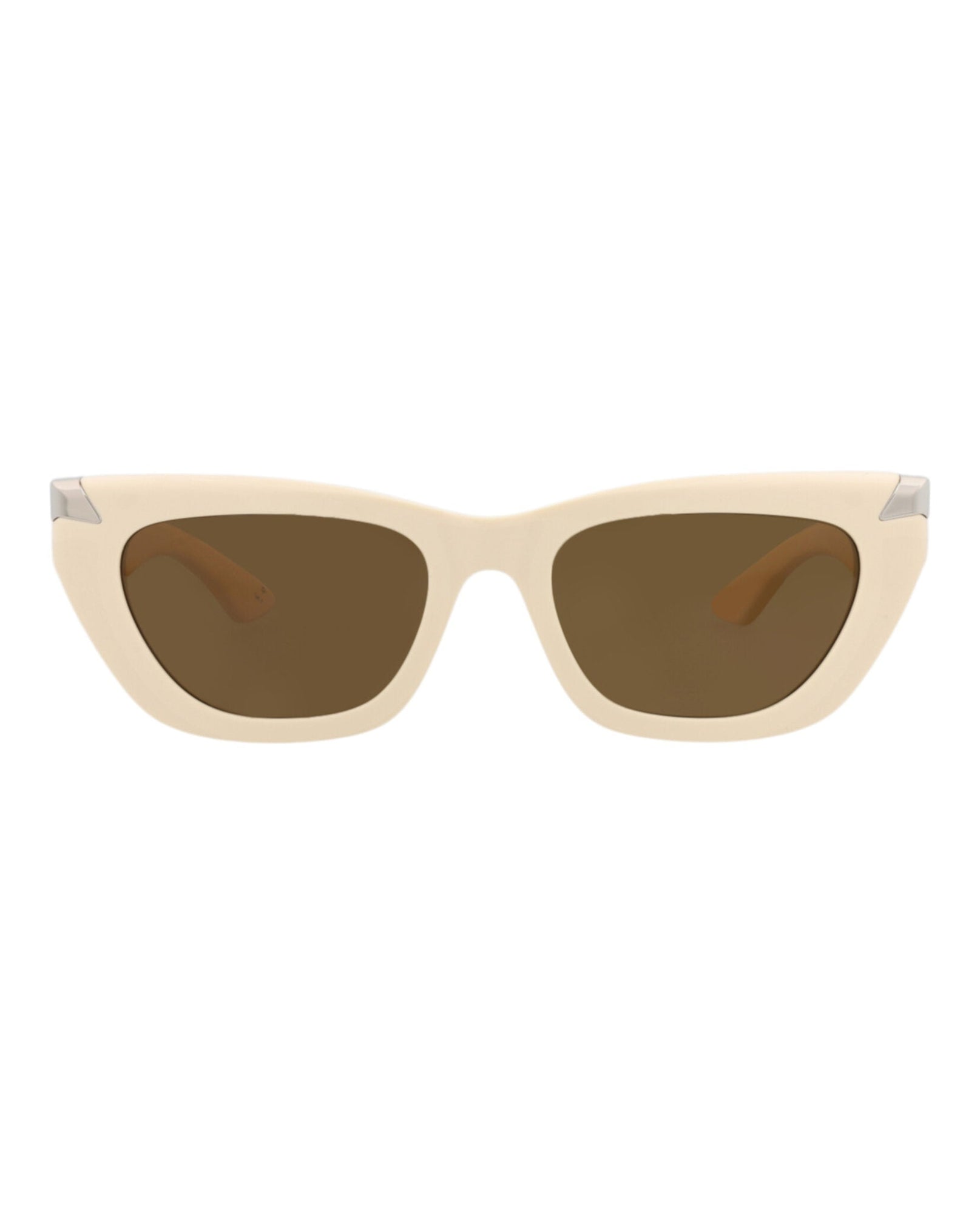 Alexander McQueen | Women | Cat Eye Recycled Acetate Sunglasses | Ivory