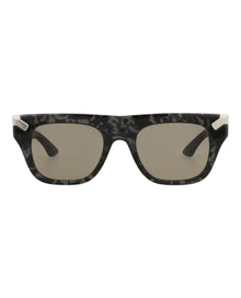 Alexander McQueen | Men | Square Recycled Acetate Sunglasses | Havana