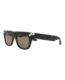 Alexander McQueen | Men | Square Recycled Acetate Sunglasses | Havana