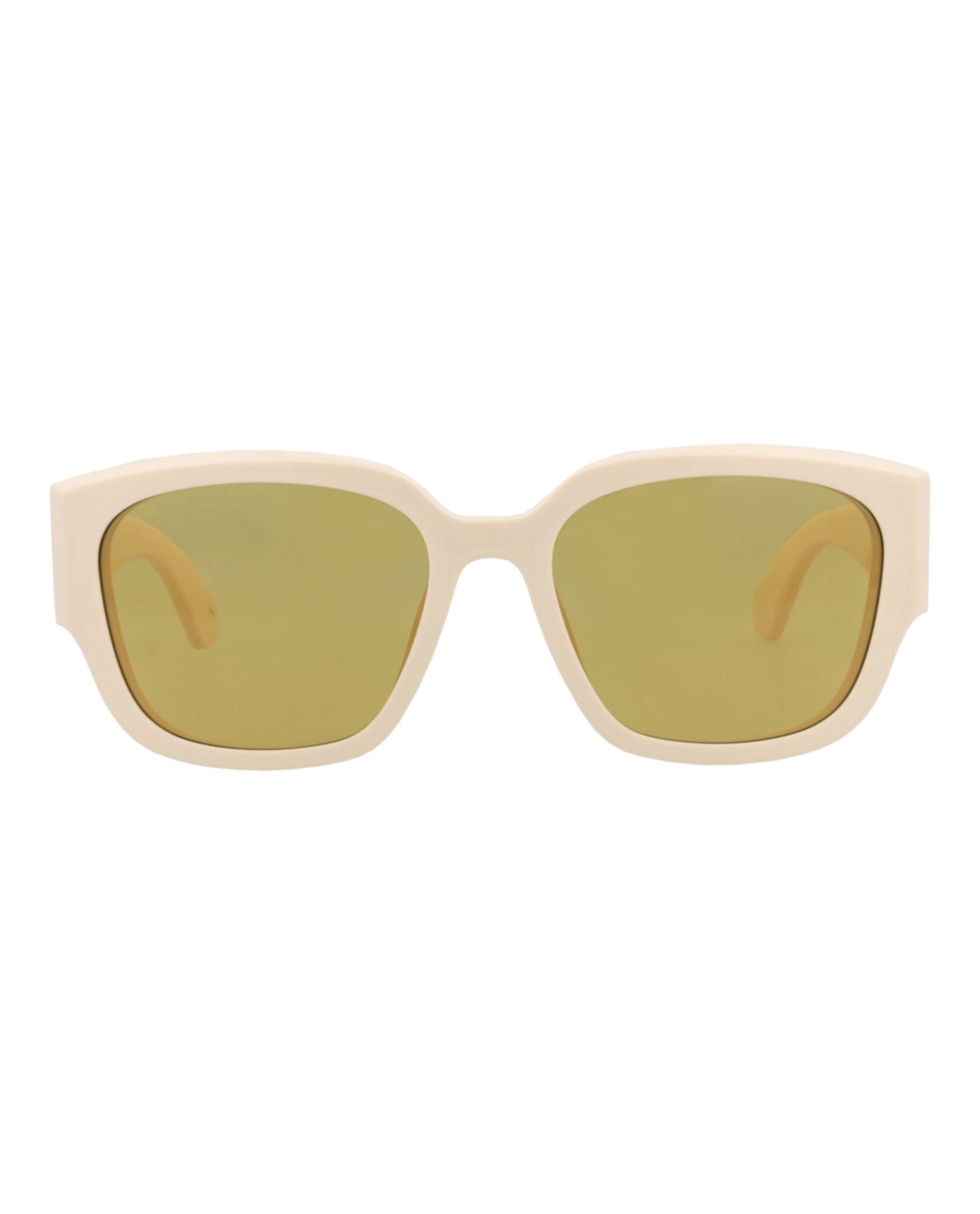 Alexander McQueen | Women | Square Recycled Acetate Sunglasses | Ivory