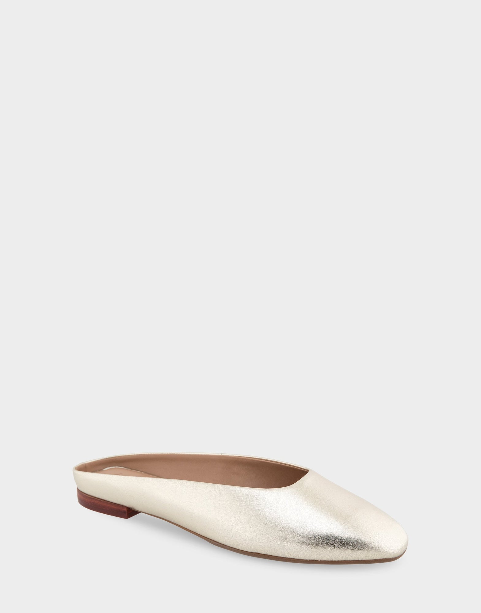 Amara Slides | Gold Metallic Leather