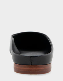 Amara Slides | Black Shiny Leather