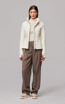Annick-N Mixed Media Fleece Jacket | Powder