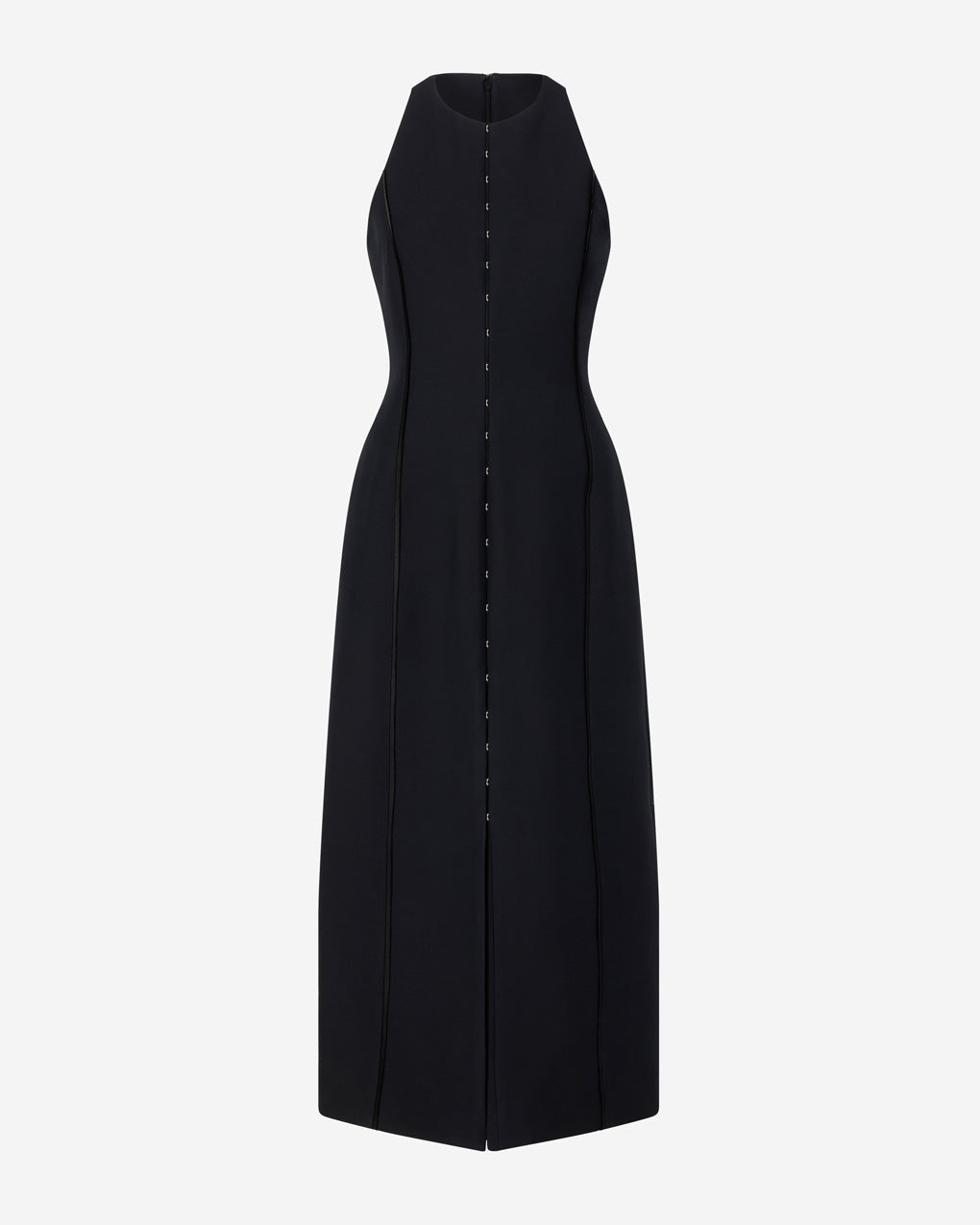 Womens | The Albers Dress in Structured Wool-Silk | Black